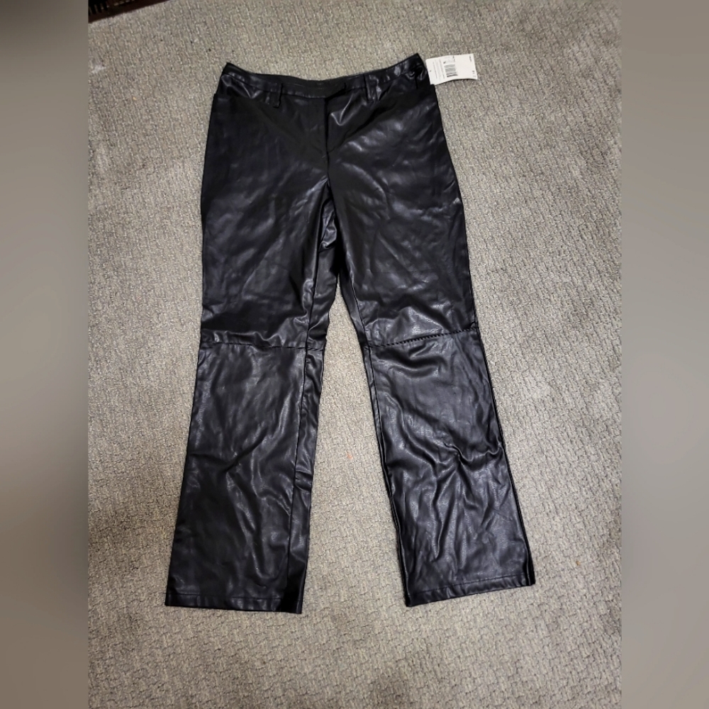 KATHY IRELAND FAUX LEATHER PANTS
